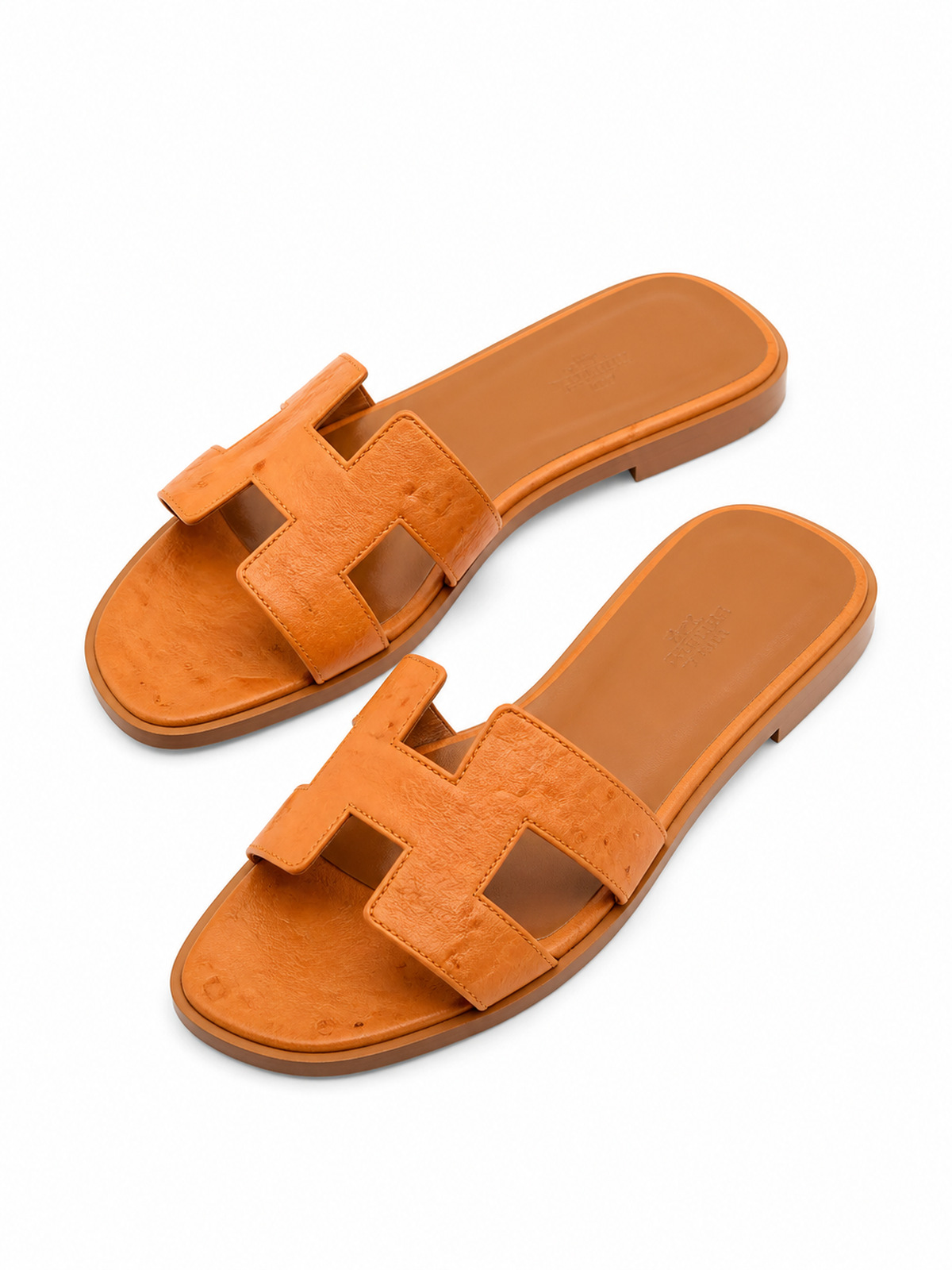 Hermès Sandale Oran Effet Autruche