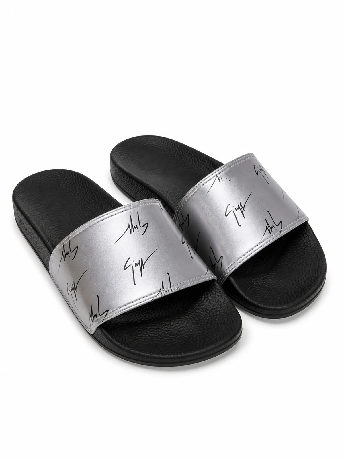 Giuseppe Zanotti Claquette Signature Métallique
