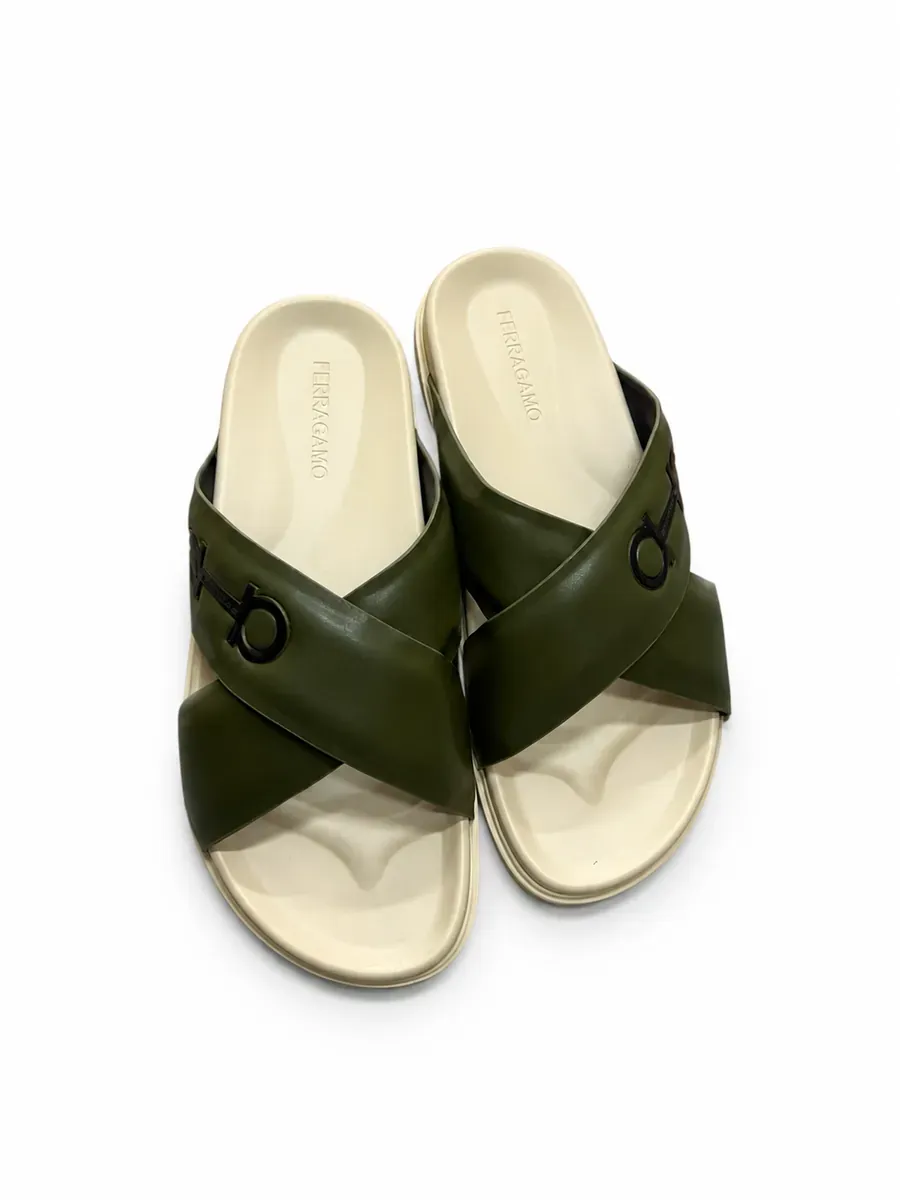 Ferragamo Claquette Gancini Croisée